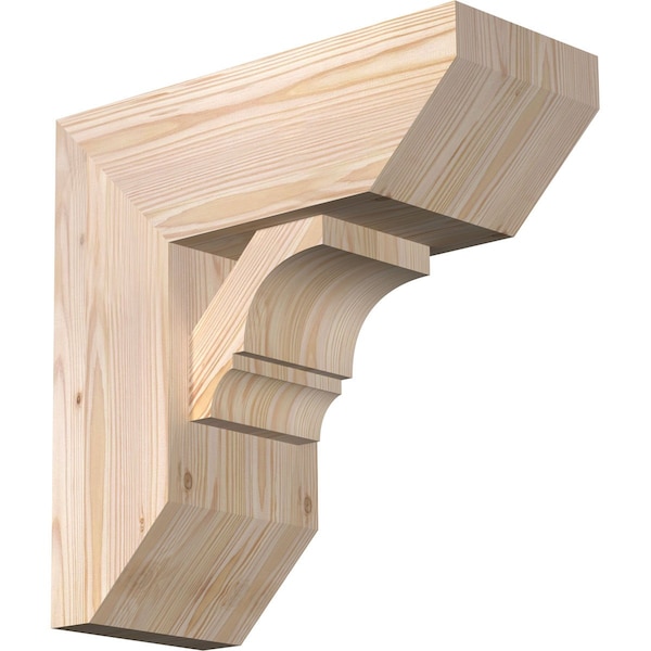 Ekena Millwork Balboa Slat Smooth Bracket w/ Offset Brace, Douglas Fir, 7 1/2"W x 18"D x 18"H BKT0806X18X18BOA06SDF - main